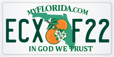 FL license plate ECXF22