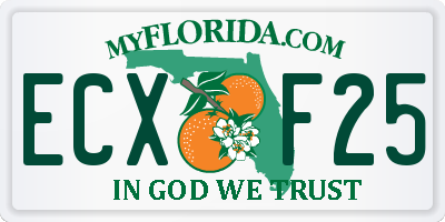 FL license plate ECXF25