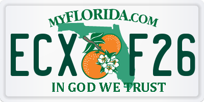 FL license plate ECXF26