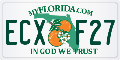 FL license plate ECXF27