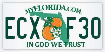 FL license plate ECXF30