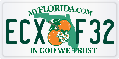 FL license plate ECXF32
