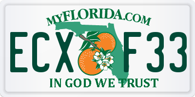 FL license plate ECXF33