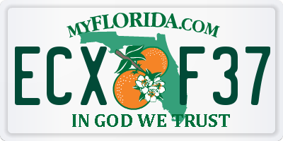 FL license plate ECXF37
