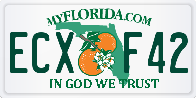 FL license plate ECXF42