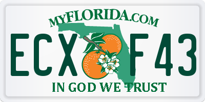 FL license plate ECXF43