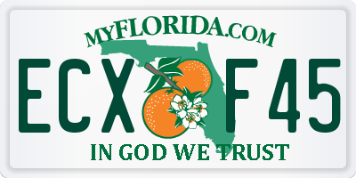 FL license plate ECXF45