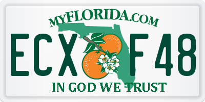 FL license plate ECXF48