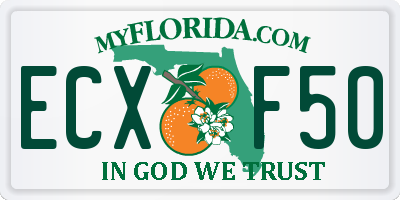 FL license plate ECXF50