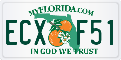 FL license plate ECXF51