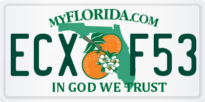 FL license plate ECXF53