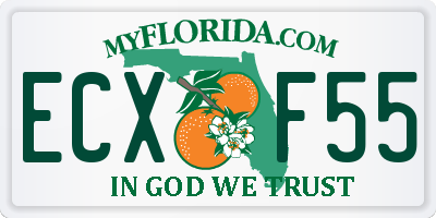 FL license plate ECXF55