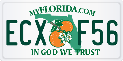 FL license plate ECXF56