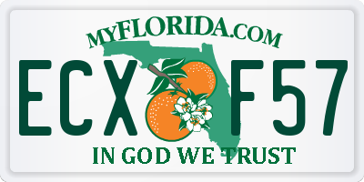 FL license plate ECXF57