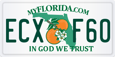 FL license plate ECXF60