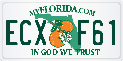 FL license plate ECXF61