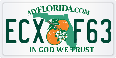 FL license plate ECXF63