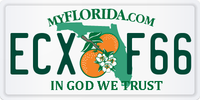 FL license plate ECXF66