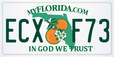FL license plate ECXF73