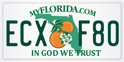 FL license plate ECXF80