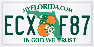 FL license plate ECXF87