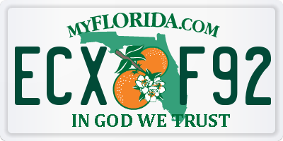 FL license plate ECXF92