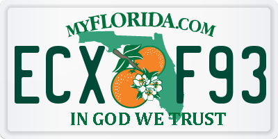 FL license plate ECXF93