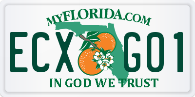 FL license plate ECXG01