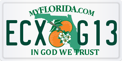 FL license plate ECXG13