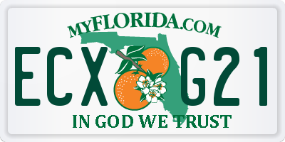 FL license plate ECXG21