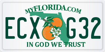 FL license plate ECXG32