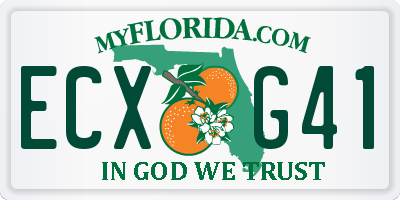 FL license plate ECXG41
