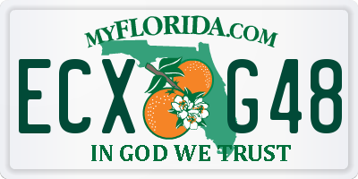FL license plate ECXG48