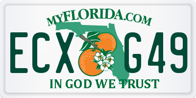 FL license plate ECXG49