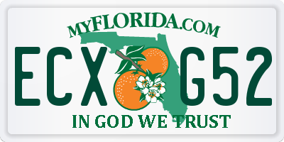 FL license plate ECXG52