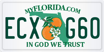 FL license plate ECXG60