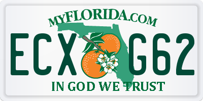 FL license plate ECXG62