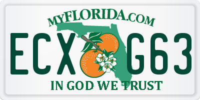 FL license plate ECXG63