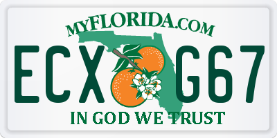 FL license plate ECXG67