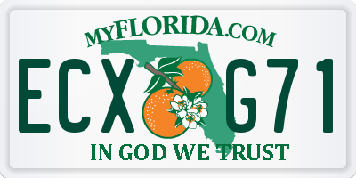 FL license plate ECXG71
