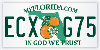 FL license plate ECXG75
