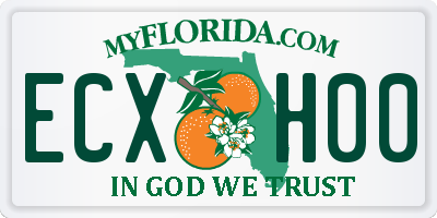 FL license plate ECXH00