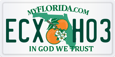 FL license plate ECXH03