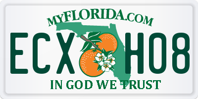 FL license plate ECXH08