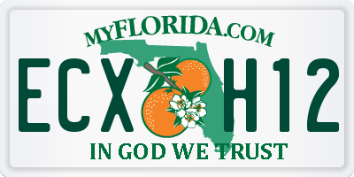 FL license plate ECXH12