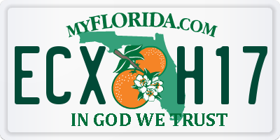 FL license plate ECXH17