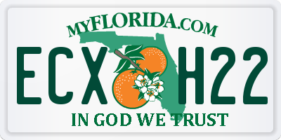 FL license plate ECXH22