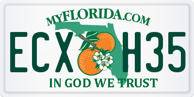 FL license plate ECXH35