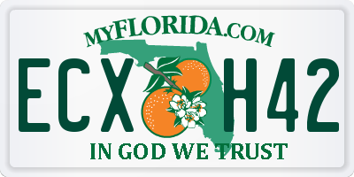 FL license plate ECXH42