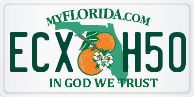 FL license plate ECXH50